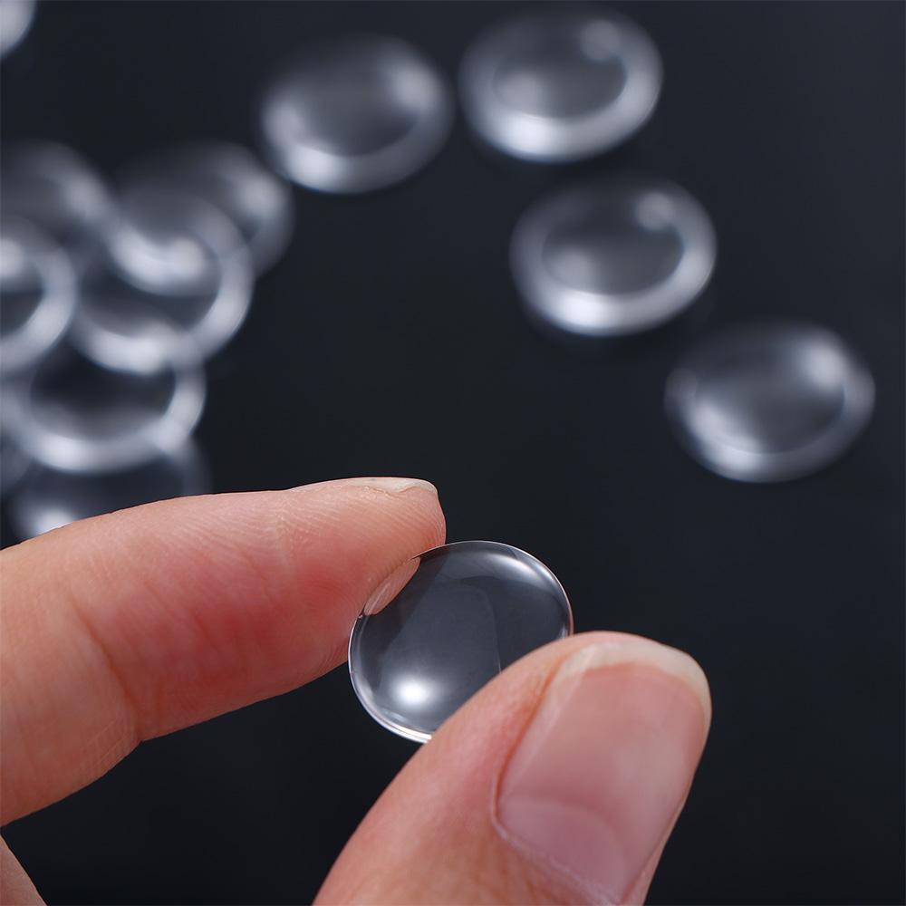 Mxbeauty Glass Eye Chips 20Pcs Cabochon Doll Bola Mata 14mm Flat Back Clear Glass Penutup Mata Boneka