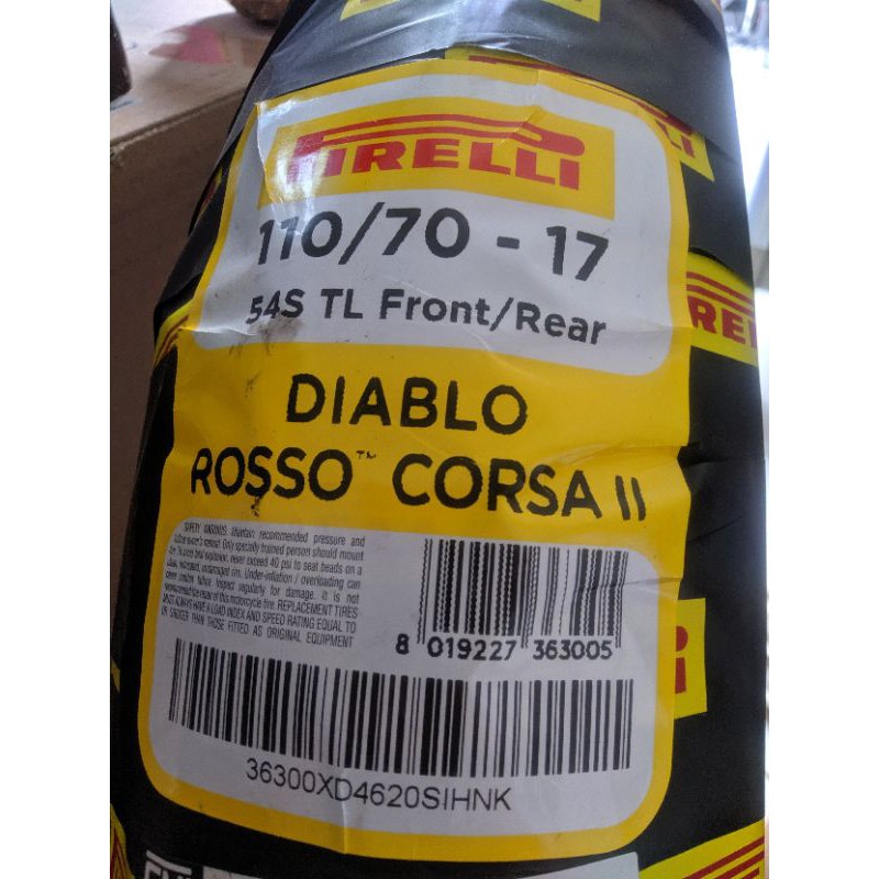 Pirelli Diablo Rosso Corsa 2 110/70-17