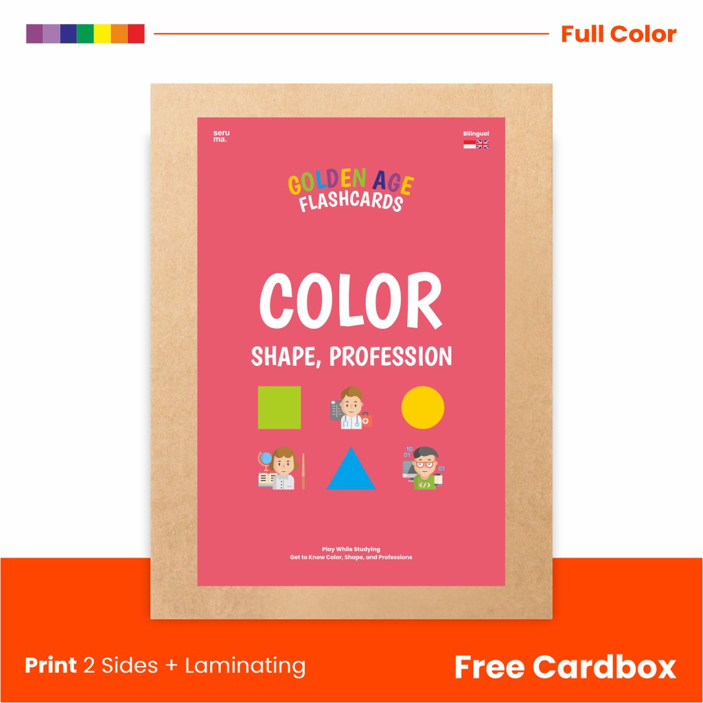 

FLASH CARD Shape, Color, Profession - FREE CARDBOX