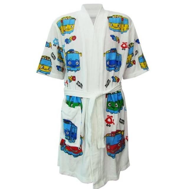 Handuk Kimono Anak Karakter Tayo usia 9-14 tahun (Tanggung