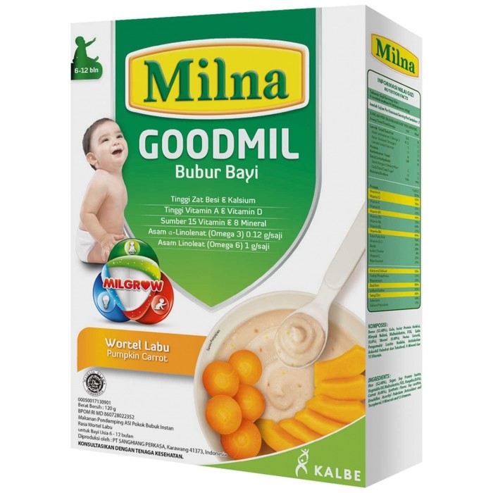 Milna Goodmil Wortel Labu 120 gram Sereal Bubur Bayi