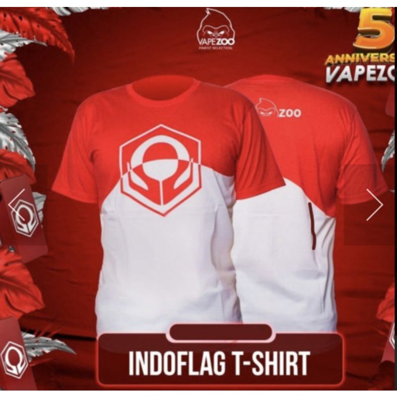 T-shirt Kaos Baju Hexohm Indoflag Limited Edition By VapeZoo