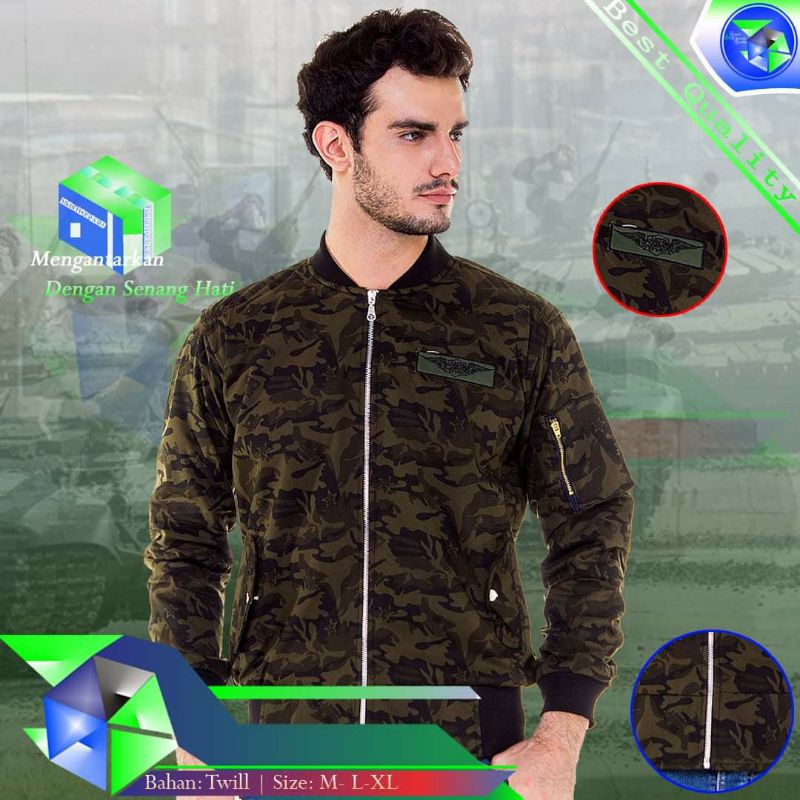 Jaket Army Pria || Jaket Tentara Pria || Jaket TNI Pria || Jaket Pria || NKTSE