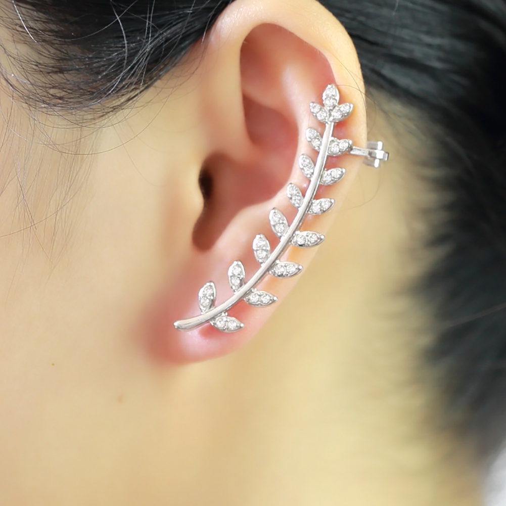 Hu Hu Hu Hu Hu Alat Bantu Pasang Kacamata♡ Anting Tusuk Desain Ranting Hias Berlian Imitasi Untuk Wanita