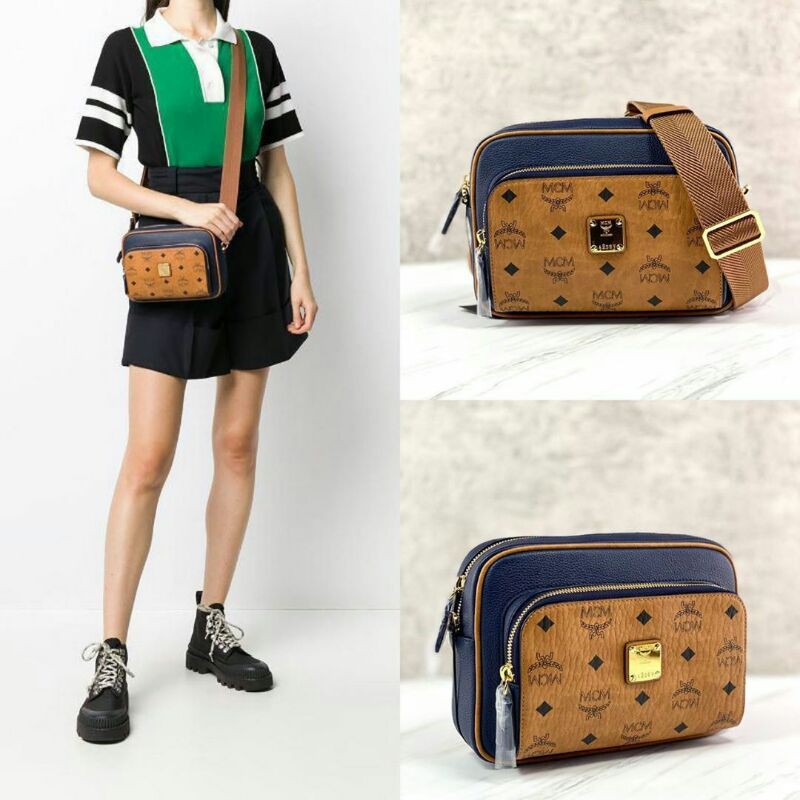 MCM CAMERA BAG TWO TONE