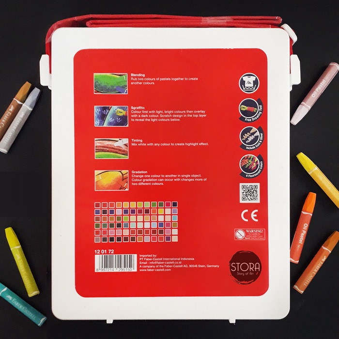 

Faber Castell Hexagonal Oil Pastel Crayon 72 Colours Color Warna