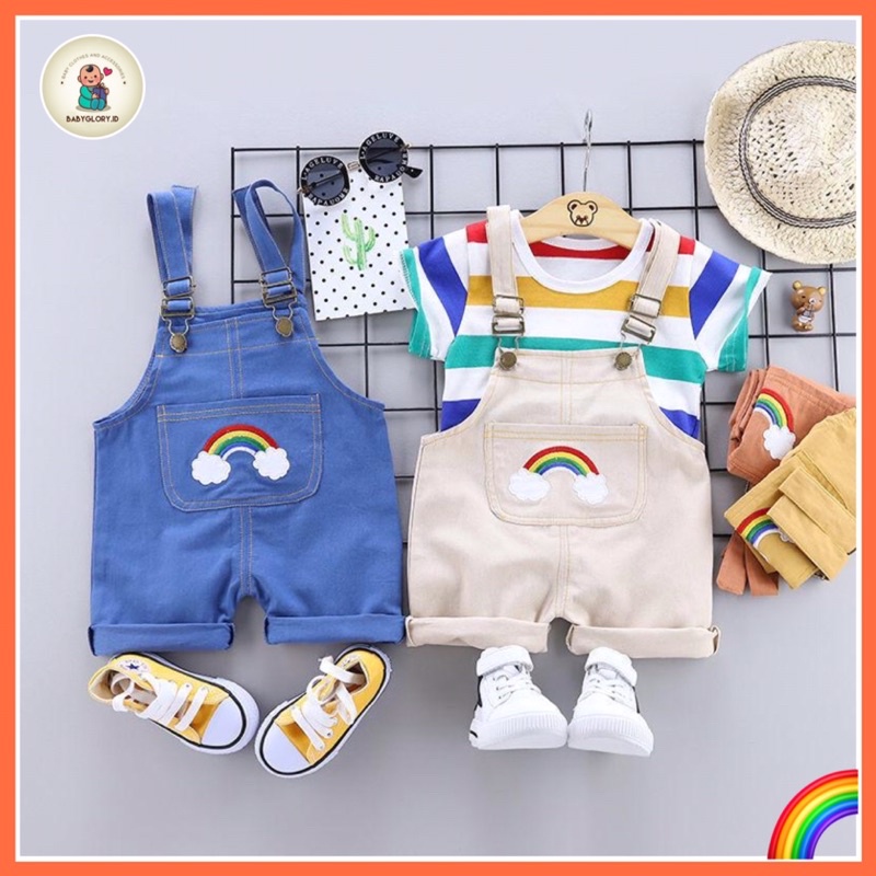 Babyglory.id✨ SUSPENDER 1 SET ANAK LAKI / ROMPER PREMIUM / BAJU KODOK LUCU