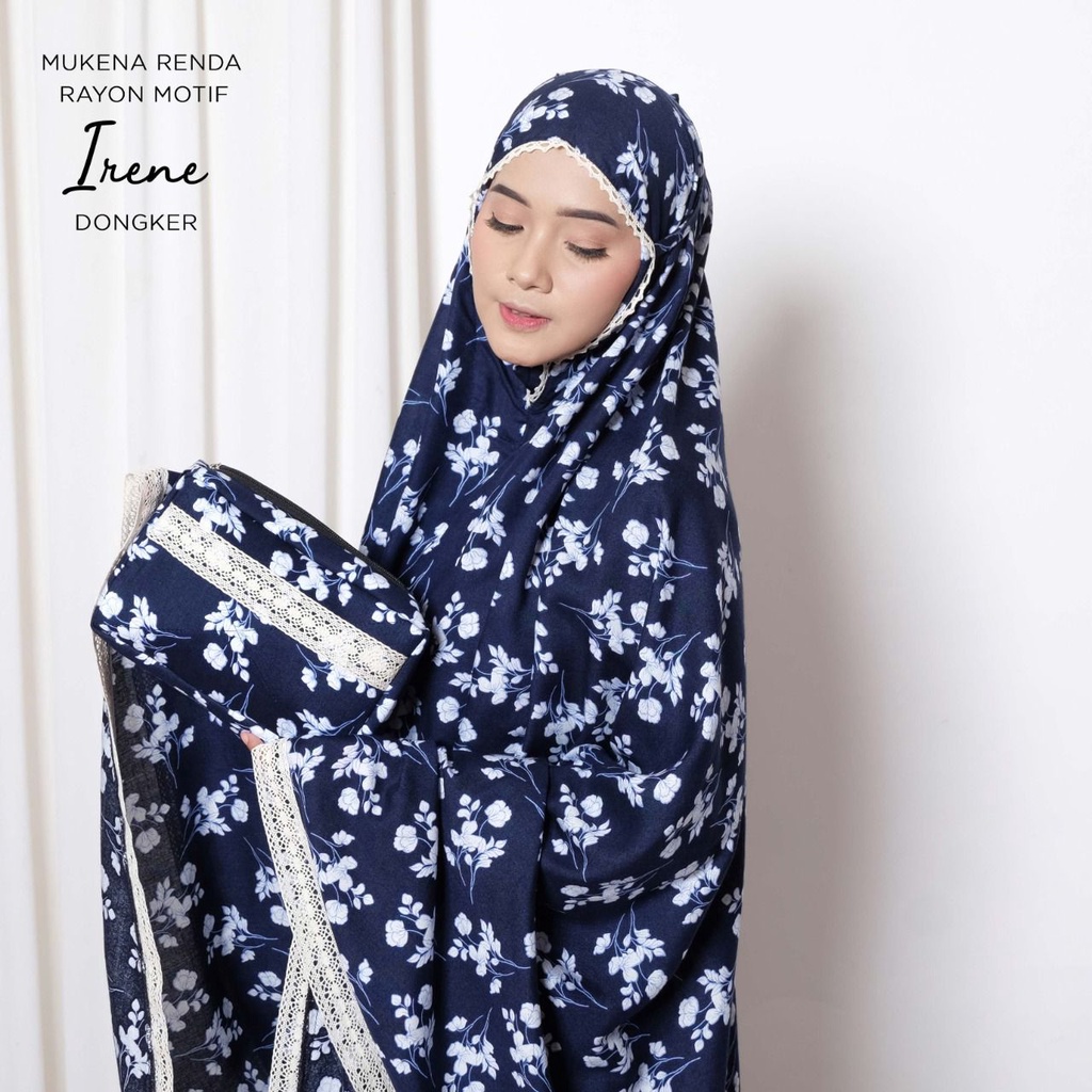 MUKENA BALI TASIK - MUKENA RENDA RAYON DEWASA MOTIF IRENE