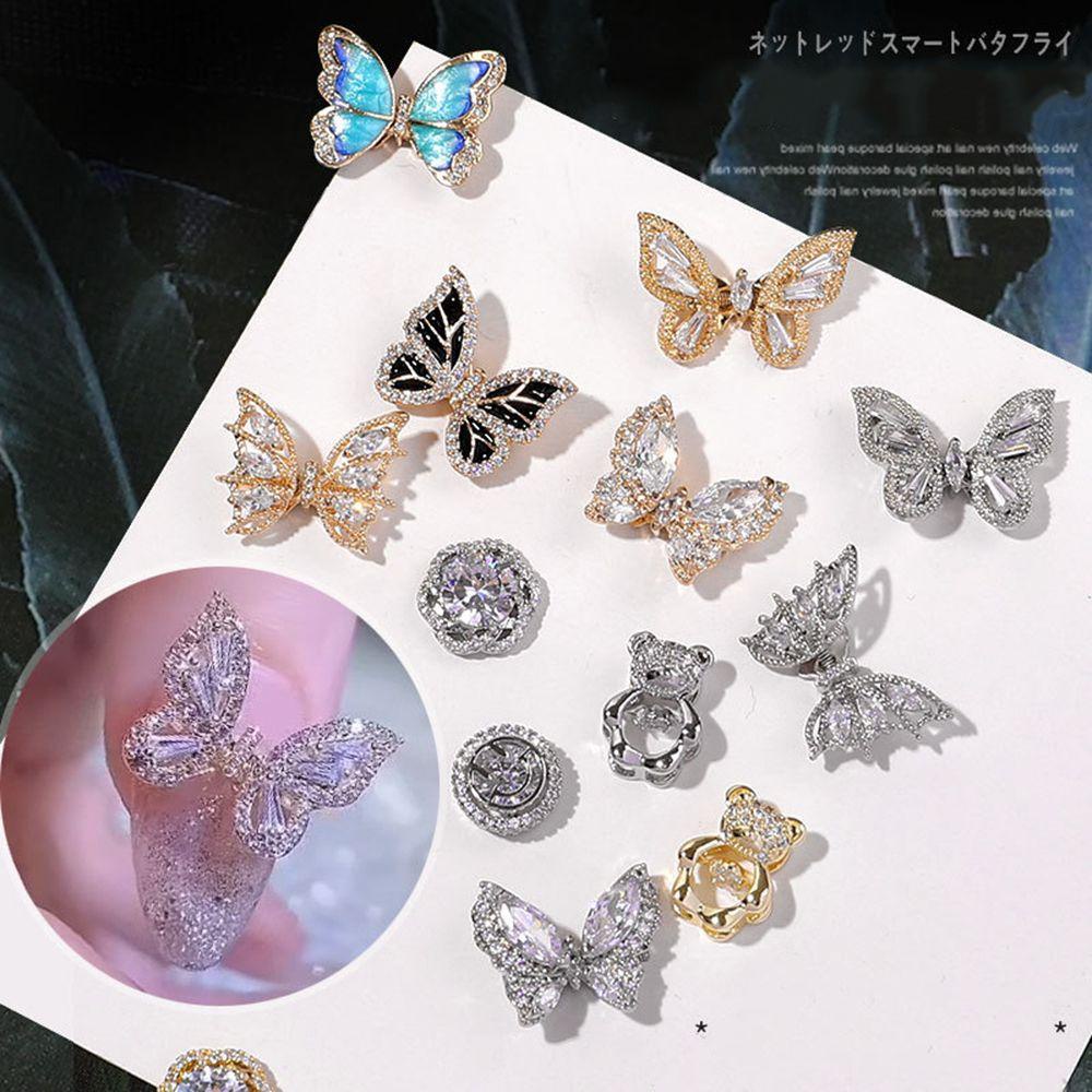 PINEAPPLE Nail Rhinestones DIY Manicure Gold/Silver Alloy Luxury Crystal