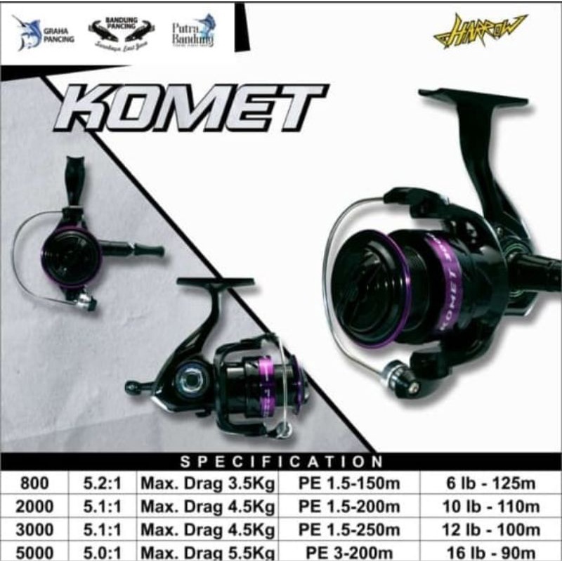 Reel Spinning Harrow Komet (Salt Water)