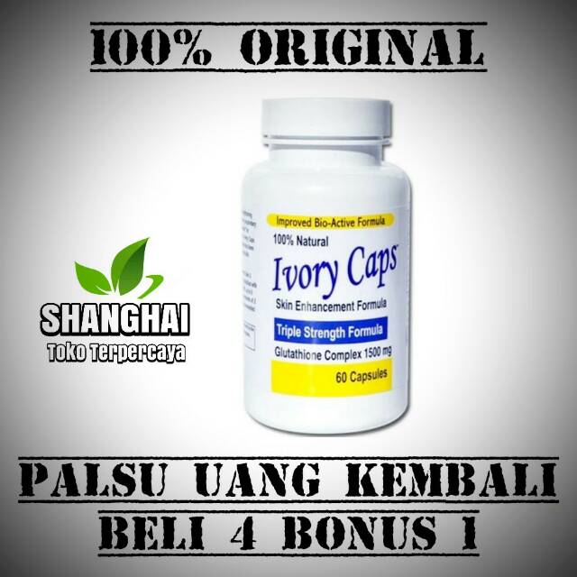 Obat Pemutih Badan Ivory Caps 100 Original Suplemen Pemutih Kulit Badan Pemutih Wajah Alami Shopee Indonesia