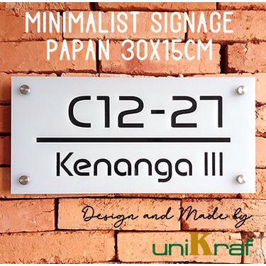 

TERBARUU!! Papan Alamat & Nomor Rumah Modern Minimalis - Acrilic / Persegi SALE