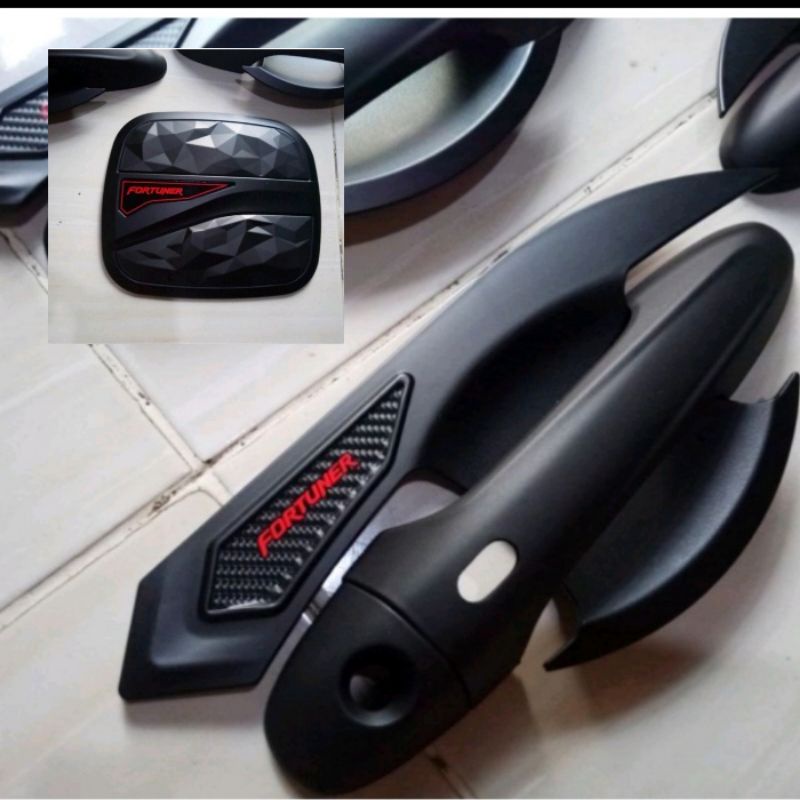 Outer handle tank Cover bensin Hitam doff All new Fortuner