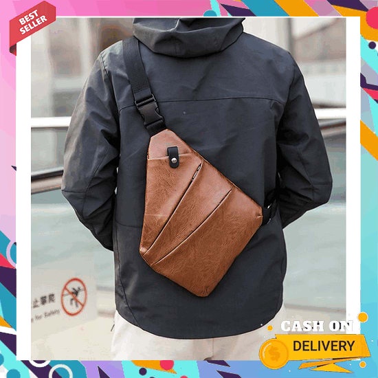 [Bisa Cod] Real Tas Selempang Sling Bag Tas Wallet Kecil Mini Distro Pria Wanita | Tas Kain Kanvas S
