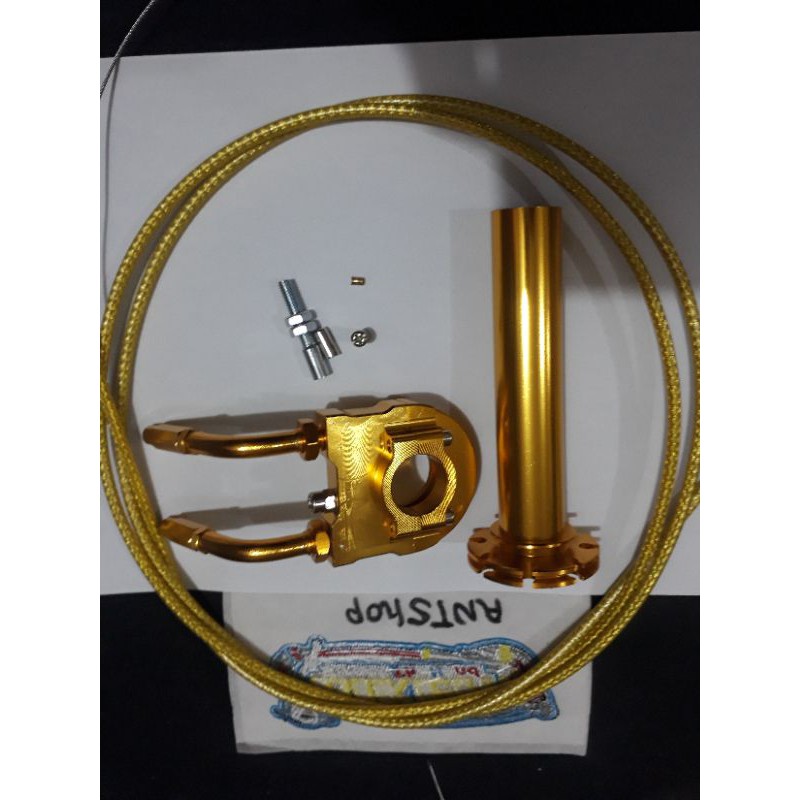 SLONGSONG GAS SPONTAN  FULL CNC PLUS 2 L GAS 2 KABEL GAS UK 190CM SERAT KARBON UNIVERSAL