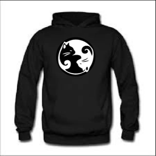 JAKET HOODIE JUMPER KUCING YIN YANG UNISEX PREMIUM