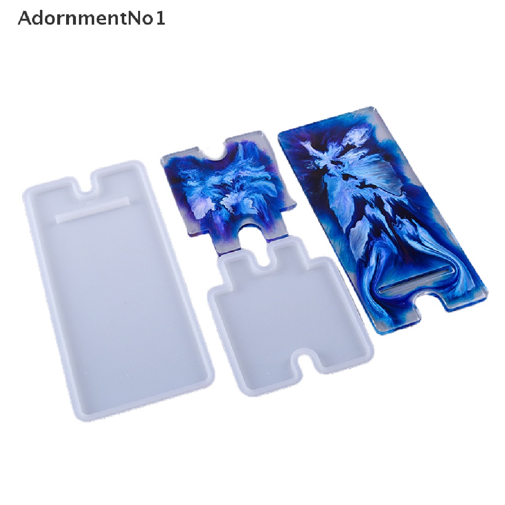 (AdornmentNo1) 1 Set Cetakan Resin Epoksi Bahan Silikon Untuk Membuat Stand Holder Handphone Handmade