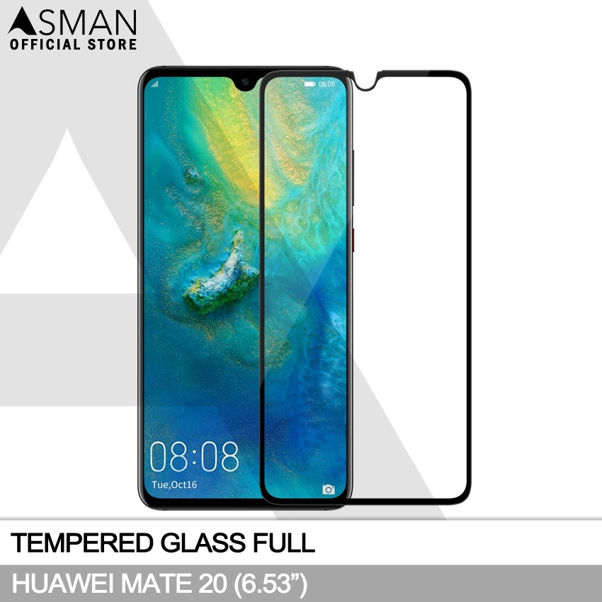 Tempered Glass Full Huawei Mate 20 (6.53&quot;) | Anti Gores Kaca - Hitam