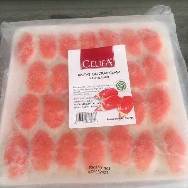 

Crab claw cedea 450gram