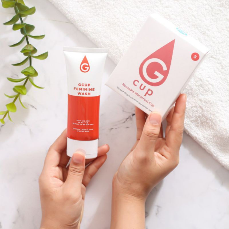 GCUP Girls Menstrual Cup + Feminine Wash PAKET HEMAT FREE LUBRICANT 5 ML