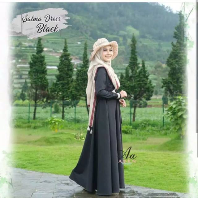 Salma dress baju gamis fashion muslim pakaian wanita