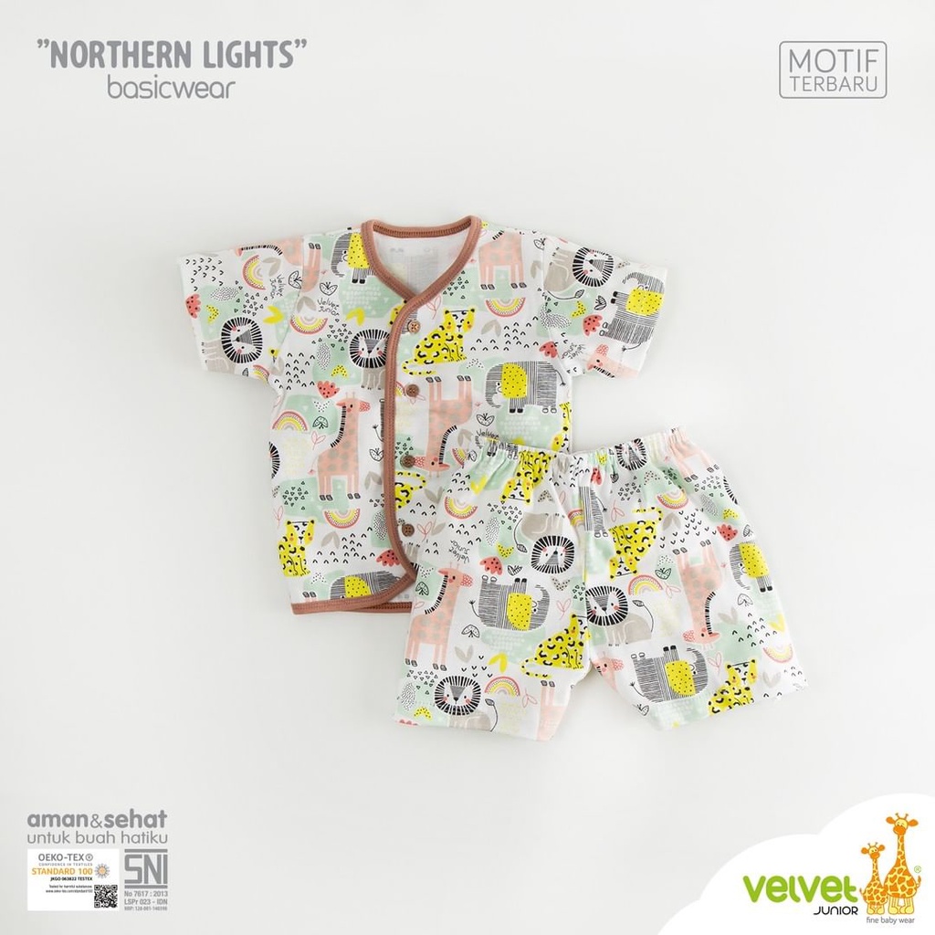 VELVET JUNIOR SETELAN BAYI MOTIF NORTHERN LIGHTS / SETELAN BAYI