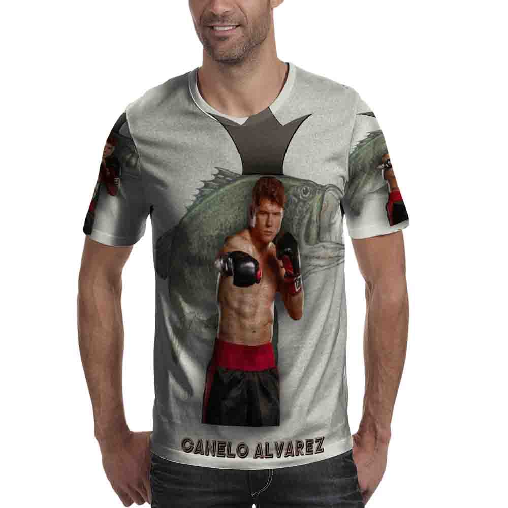 Fullprint Tshirt SAUL CANELO ALVAREZ FIGHT Kaos Bahan Polyester Jersey