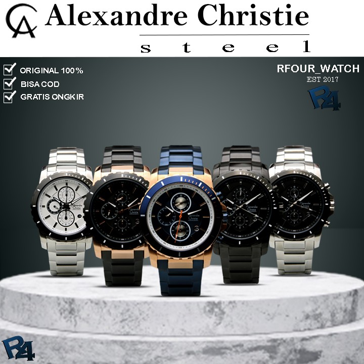 JAM ALEXANDRE CHRISTIE PRIA ORIGINAL JAM TANGAN ALEXANDER CHRISTIE PRIA ALEXANDER CRISTIE 6141