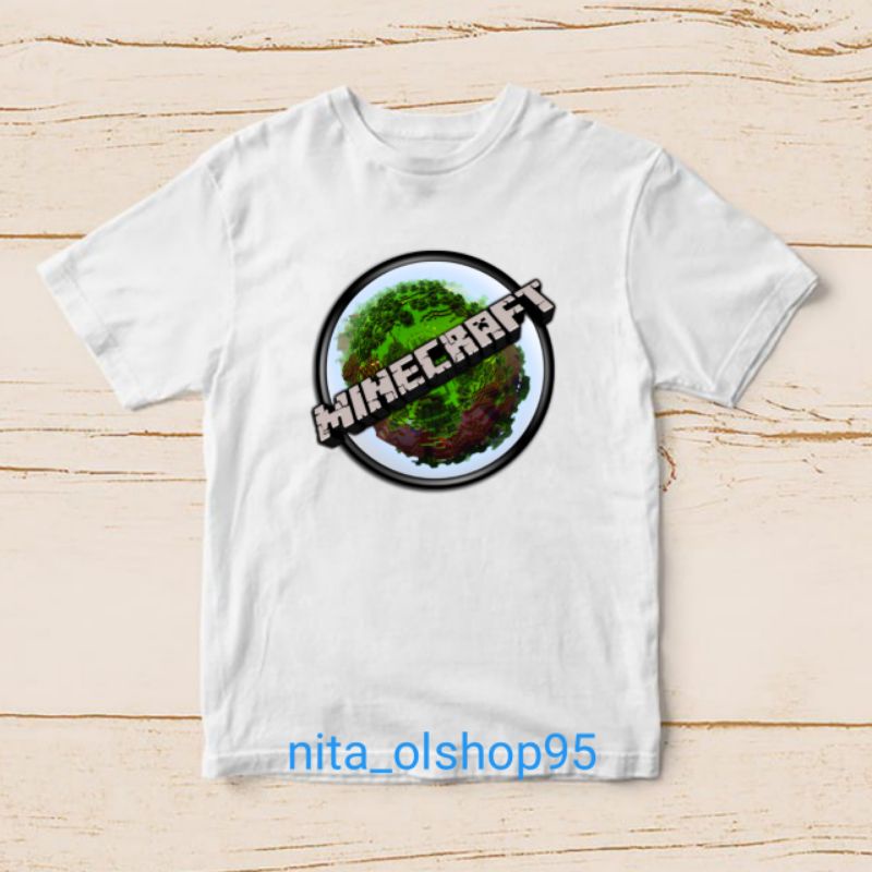 baju minicraft kaos anak Minecraft