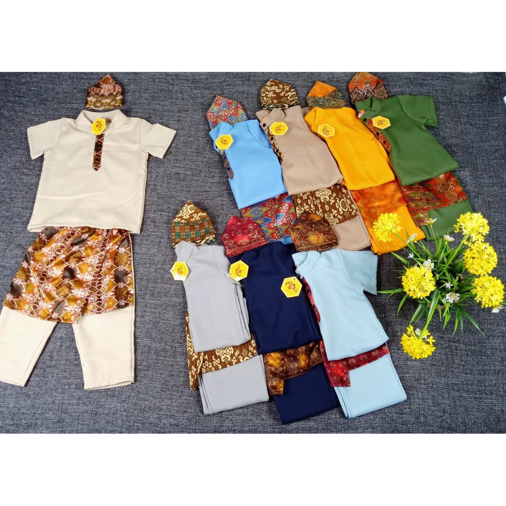 koko zayid// koko anak / baju muslim bahan songket by mybee