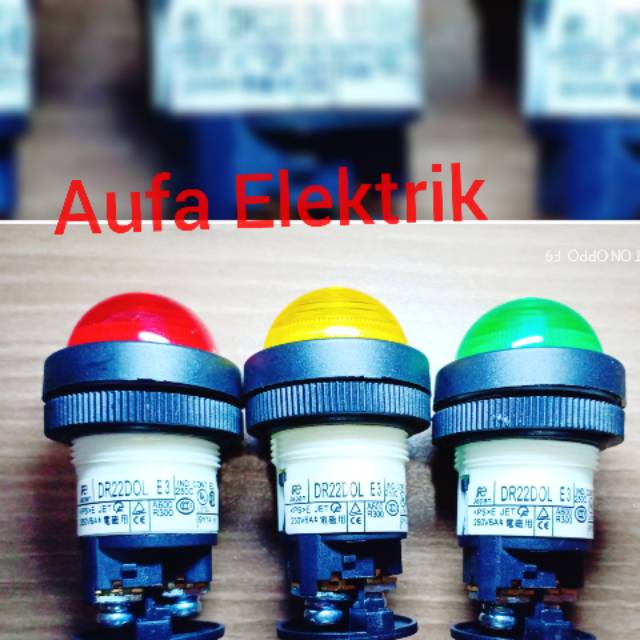DR22DOL-E3R DR22DOL-E3Y DR22DOL-E3G DR22DOL-E3W pilot lamp 24vdc Fuji