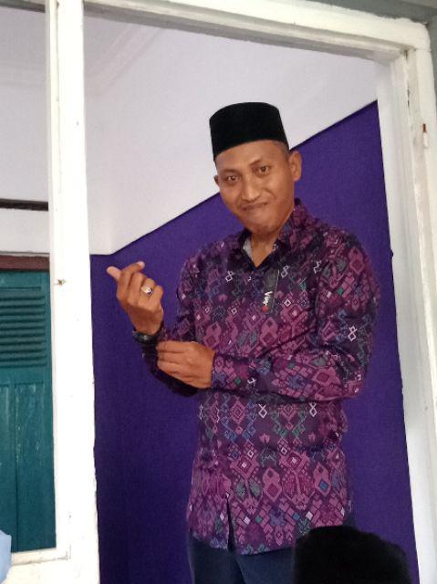Kemeja Batik Panjang Songket Pria Cowo Kerja Kantor Hitam