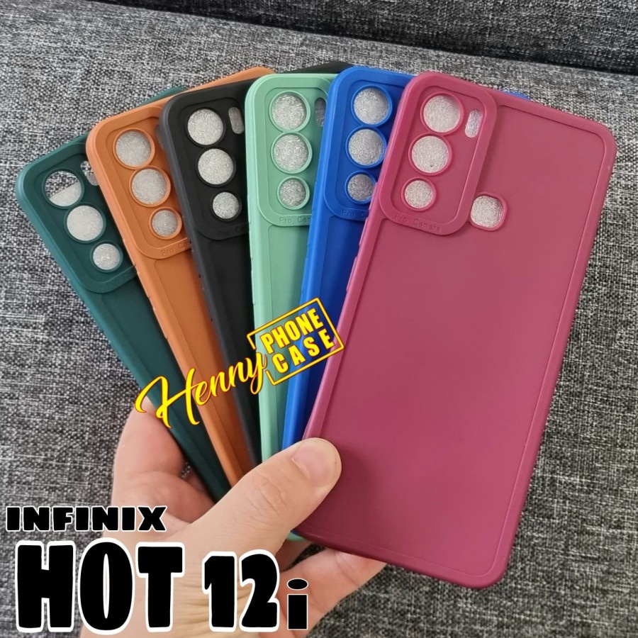 INFINIX HOT 20i HOT 20 5G HOT 20S HOT 12i HOT 12 PRO CASE SOFTCASE PRO CAMERA SILIKON KARET CASING PROTECT CAMERA COVER PELINDUNG KAMERA  FULL COVER MATTE EDGE CAMERA