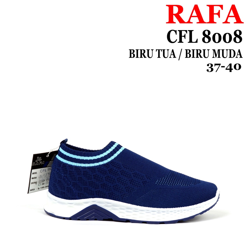 Sepatu rajut RAFA - CFL 8008 - Size 37-40 - sepatu wanita - sepatu senam - sepatu olahraga - sepatu knit-biru muda/biru tua