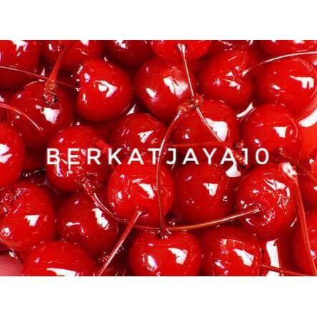 

Buah Cherry Merah Tangkai Manis Siap Pakai Topping Cupcake kue 100 gr BERKUALITAS
