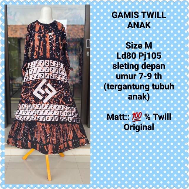 Gamis twill anak