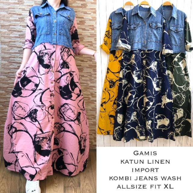 Gamis katun linen