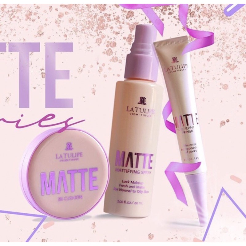 ❤ jselectiv ❤ LA TULIPE MATTE BB Cushion | Primer (Make Up Base) | Mattifying Spray (Setting Spray) | LA TULIPE MATTE Series - ALL