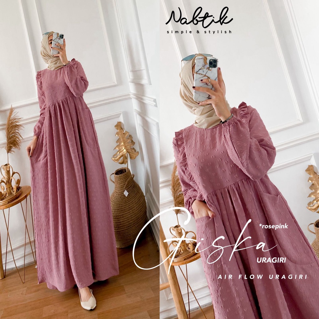 Gamis Dress Crinkle Air Flow Uragiri Best Seller