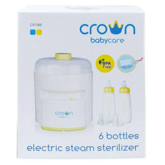 Crown Babycare 6 Bottles Electric Steam Steril Botol Susu Bayi CR-088 CR088