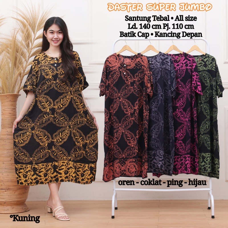 Daster Jumbo Ld 140 Batik Super Jumbo XXL Ibu Menyusui Daster Cap