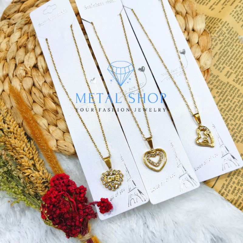 Kalung Titanium fashion kalung plus liontin harga grosir