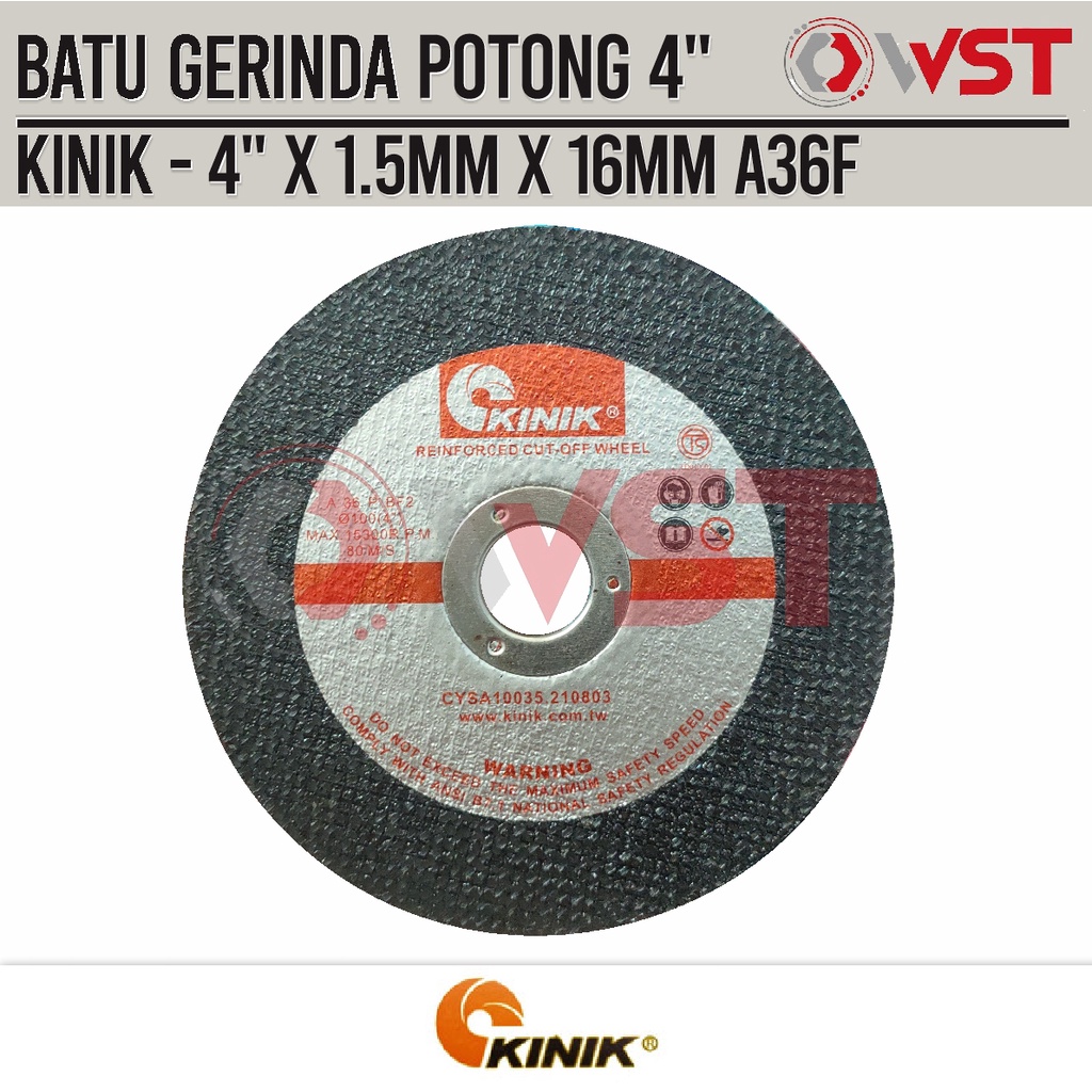 KINIK Batu Potong Gerinda 4" 4x1.5x16 / Mata Gerinda Potong 4inch