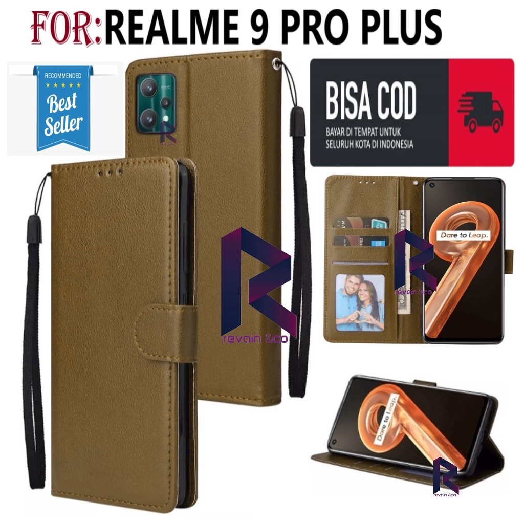 NEW REALME 9 PRO PLUS FLIP COVER CASE DOMPET CASING FLIP WALLET LEATHER KULIT PREMIUM SARUNG BUKA TUTUP FLIP CASE REALME 9 PRO PLUS