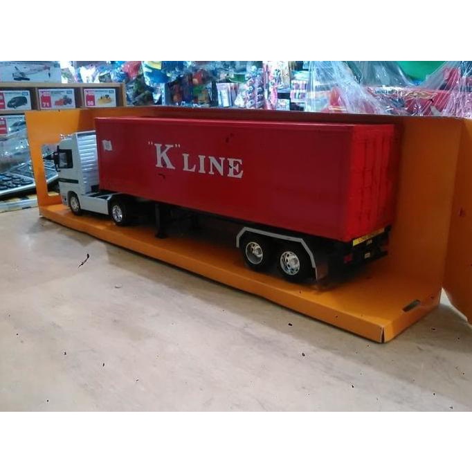 Diecast Miniatur Mobil Truk Kontainer K-Line Mercedes Benz Actros