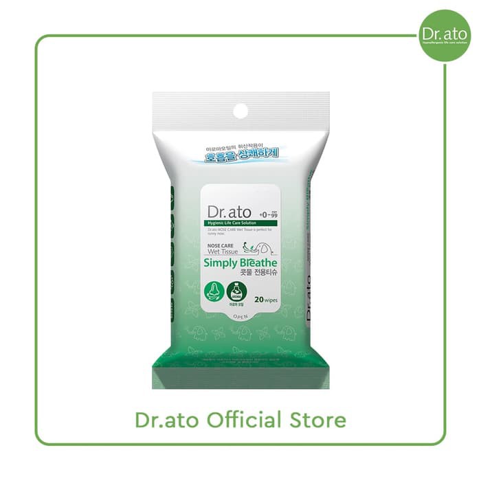 SALE Dr.ato Simply Breathe Nose Care Wet Tissue 20P