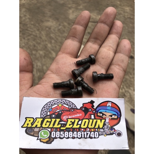 baut bintang one way megapro tiger 1 set 6biji original copotan no aus atau dol