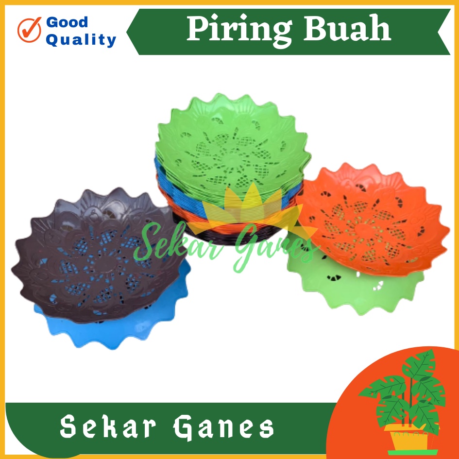 PIRING PLASTIK SAJI BUAH Serbaguna Rotan Warna Warni Motif Bunga Murah Termurah Grosir Piring Buah Plastik Rotan Unik Lusinan Grosir Besar Piring Rotan Plastik