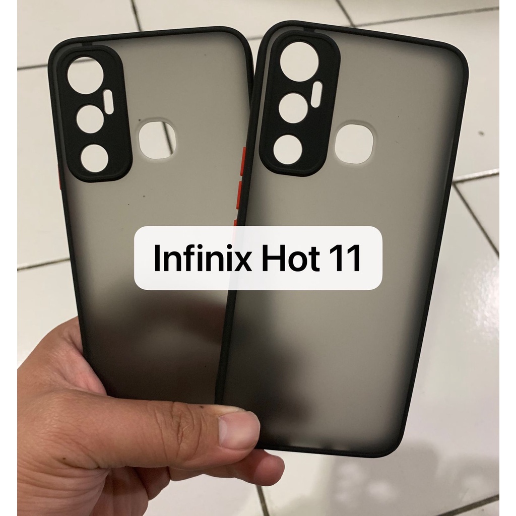 Case AeRo Infinix Hot 11 Silicon Matte Hardcase Infinix Hot 11 Bumper