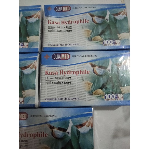 kassa hydrophile kasa steril gunamed isi 10 pcs